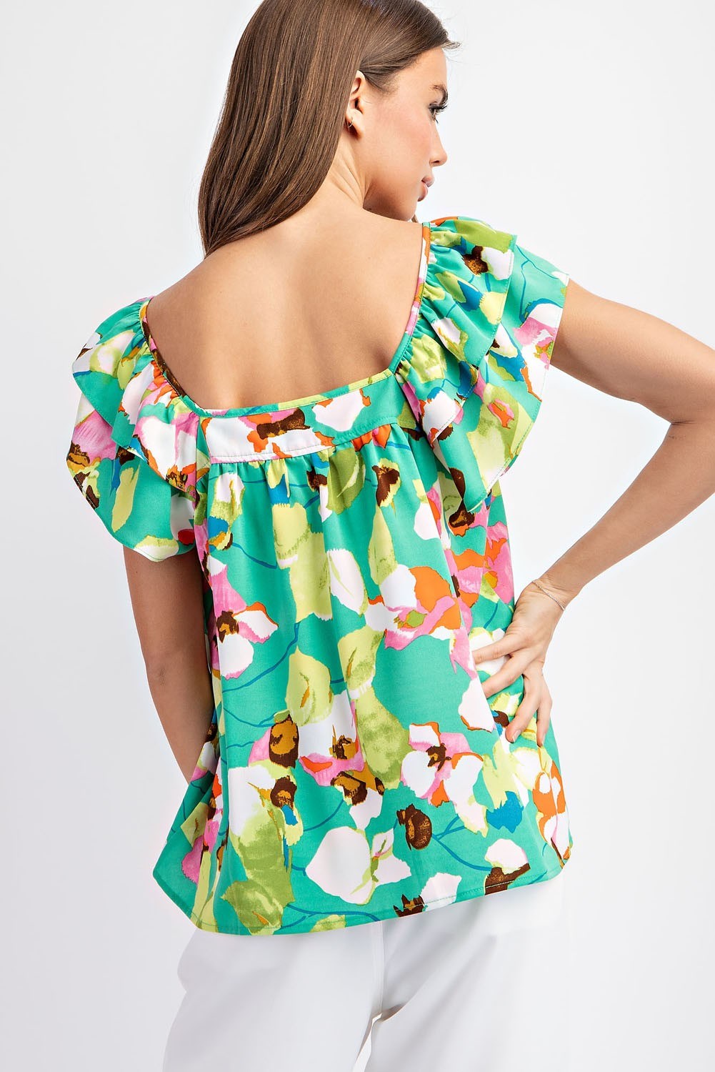 FLORAL SQUARE TOP