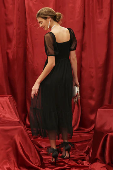 CORSET ORGANZA MIDI DRESS