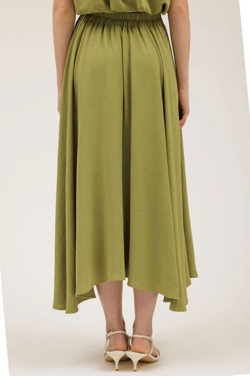 PLEATED MIDI SKIRT