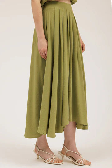 PLEATED MIDI SKIRT