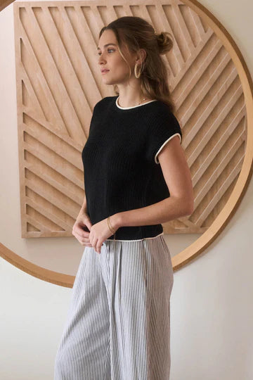 BUTTON BACK SWEATER