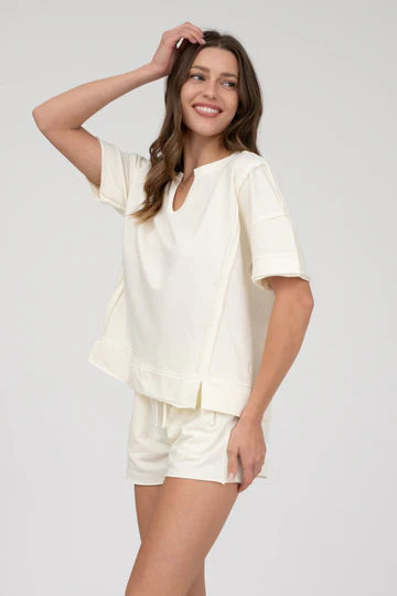 PATCHWORK KNIT TOP