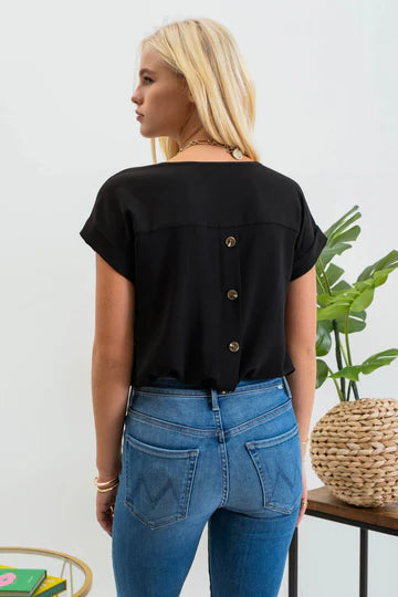 SPLIT NECK TOP