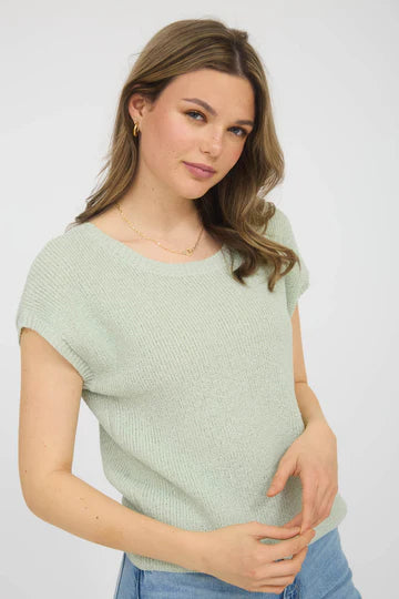 BACK TIE KNIT SWEATER