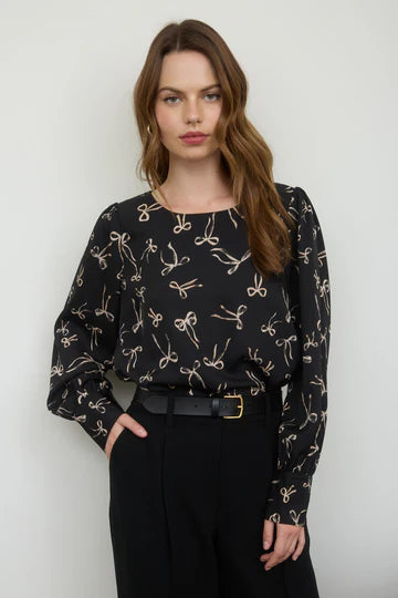 BOW PATTERN BLOUSE