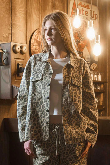 LEOPARD BUTTON SHACKET