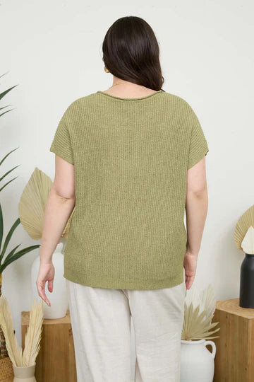 SPLIT NECK PULLOVER
