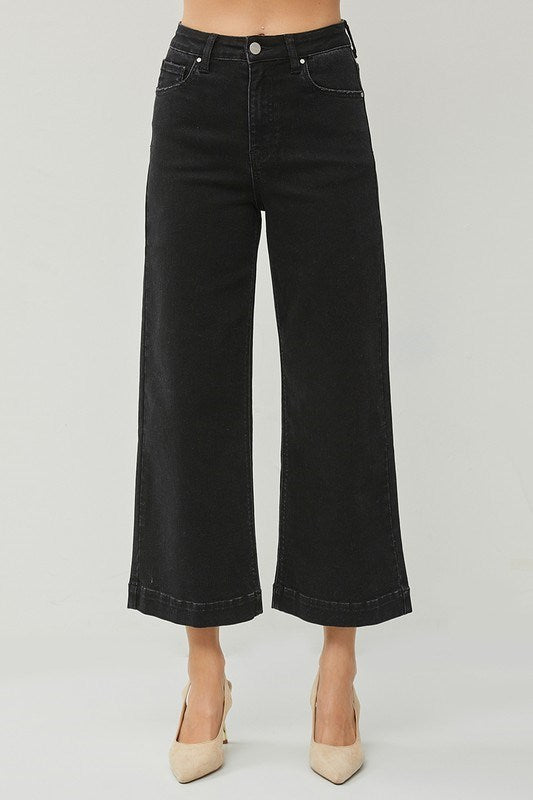 RISEN ANKLE BLACK JEANS