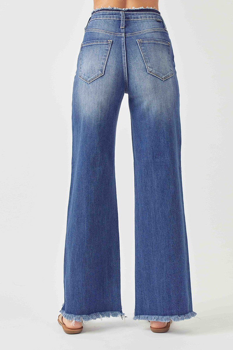 RISEN WIDE LEG JEANS