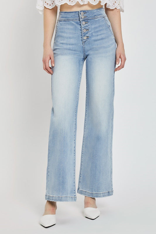 RISEN WIDE BUTTON JEANS