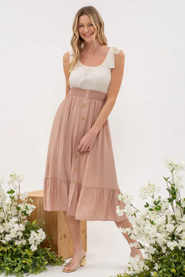 TIE SHOULDER MAXI DRESS