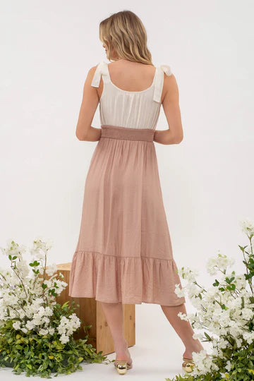 TIE SHOULDER MAXI DRESS