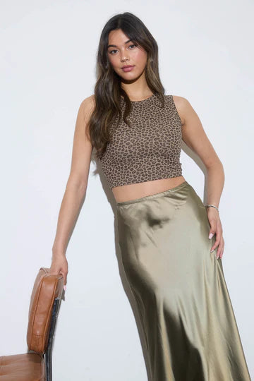 LEOPARD CROPPED TOP