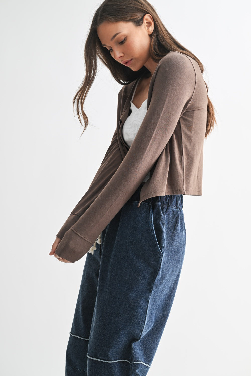 Ballet Tie-Front Sweater
