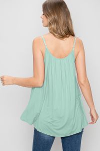 Ladder Trim Smocked Cami