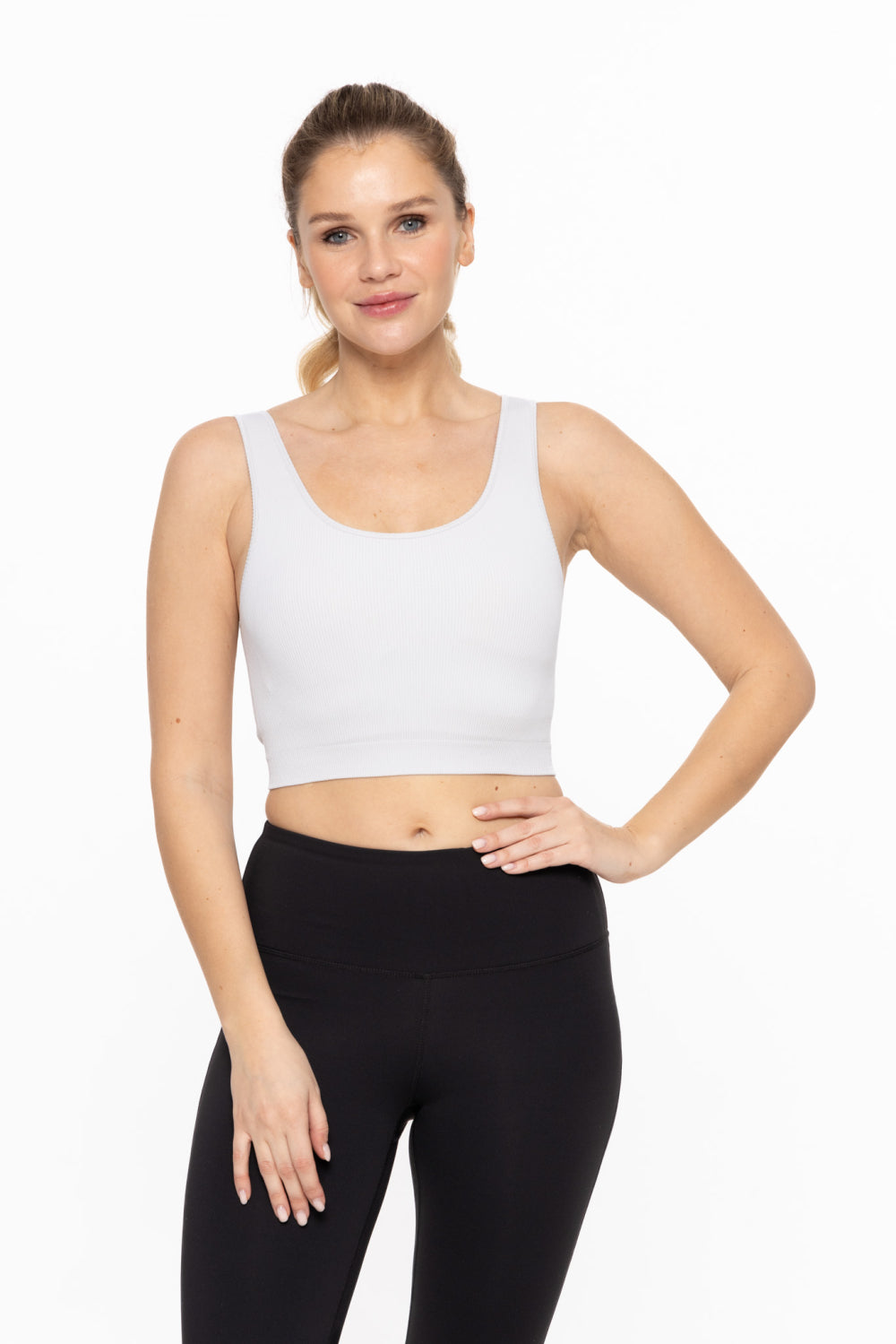 Cropped Seamless Ribbed Tank Top