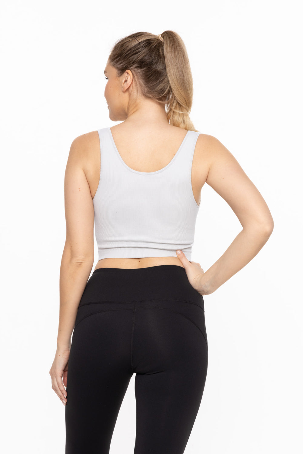 Cropped Seamless Ribbed Tank Top