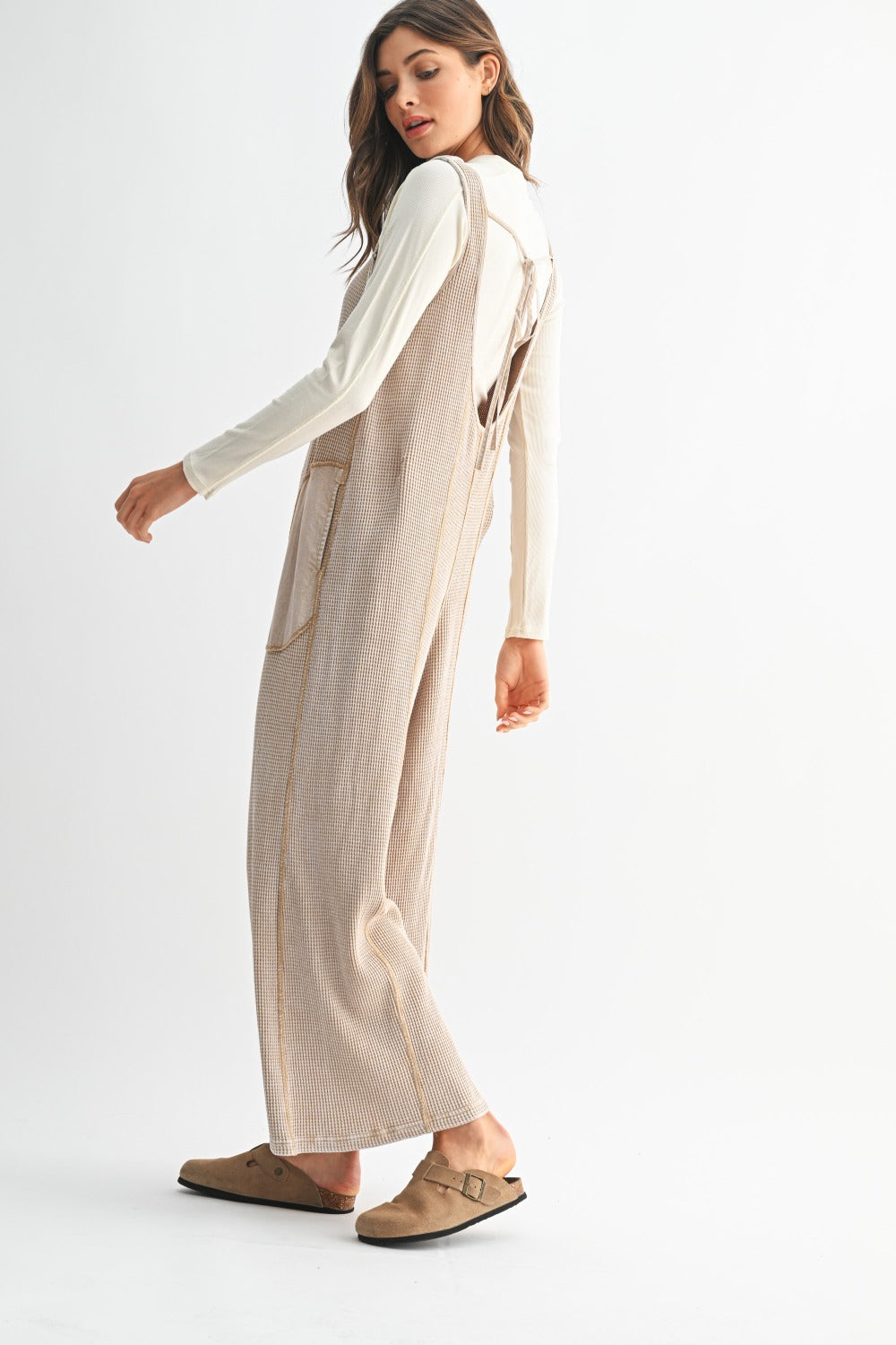 Mineral Wash Waffle Jumpsuit