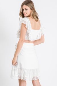 Eyelet Crop Top