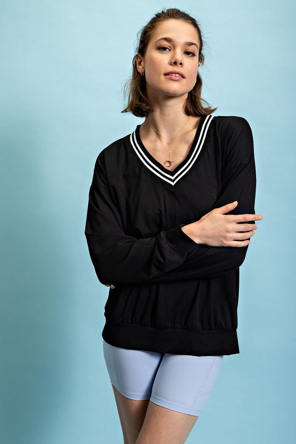 Quick-Dry V-Neck Sweatshirt