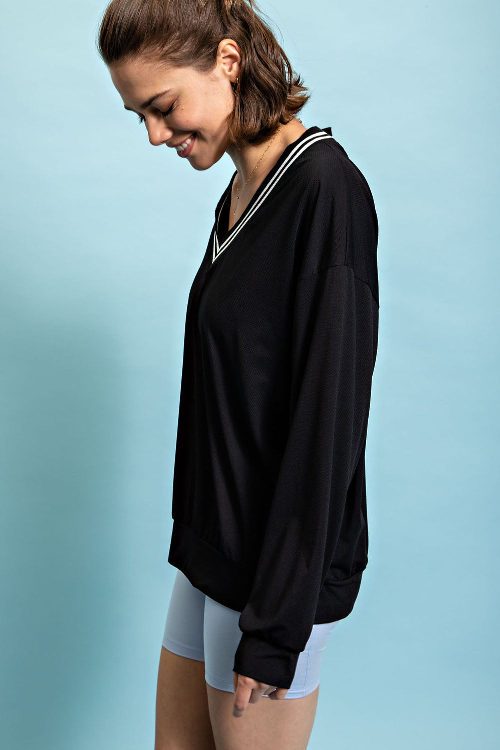 Quick-Dry V-Neck Sweatshirt