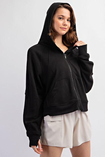 French Terry Full-Zip Hoodie