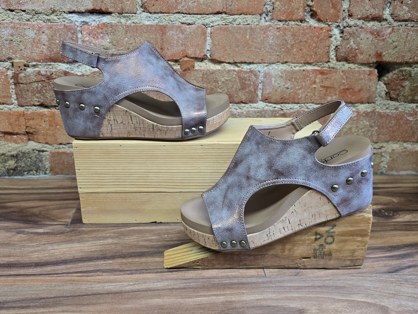 Corkys Carley Washed Bronze Wedge