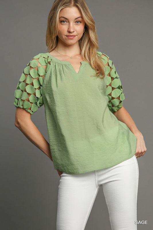 Bubble Sleeve Top