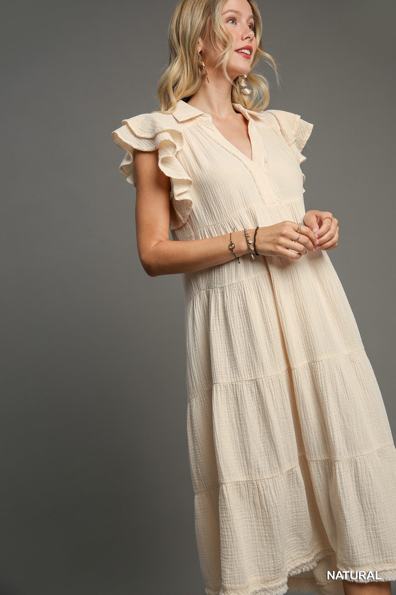 Ruffley Day Midi Dress