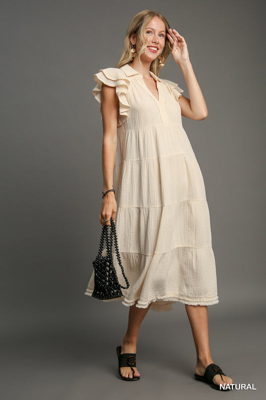Ruffley Day Midi Dress