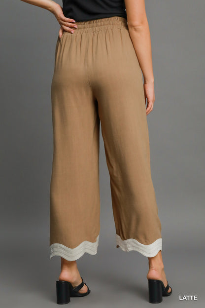 Linen Scalloped Pants