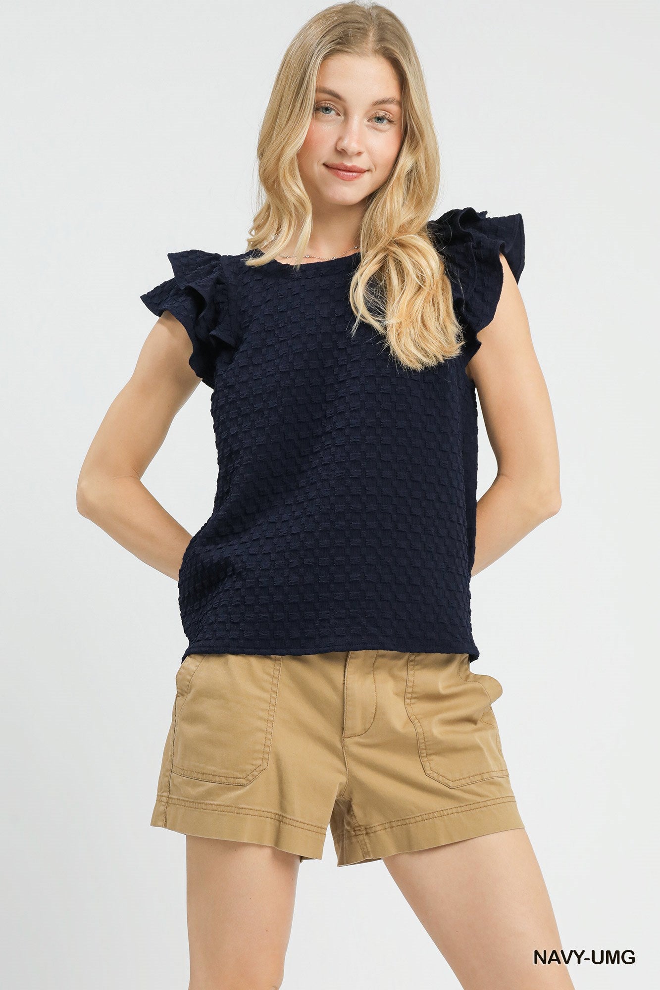Jacquard Ruffle Top