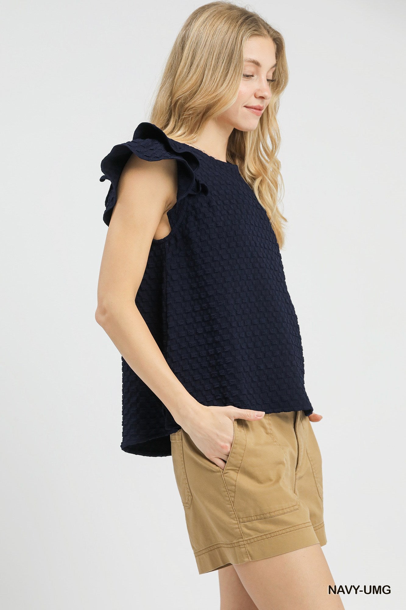 Jacquard Ruffle Top