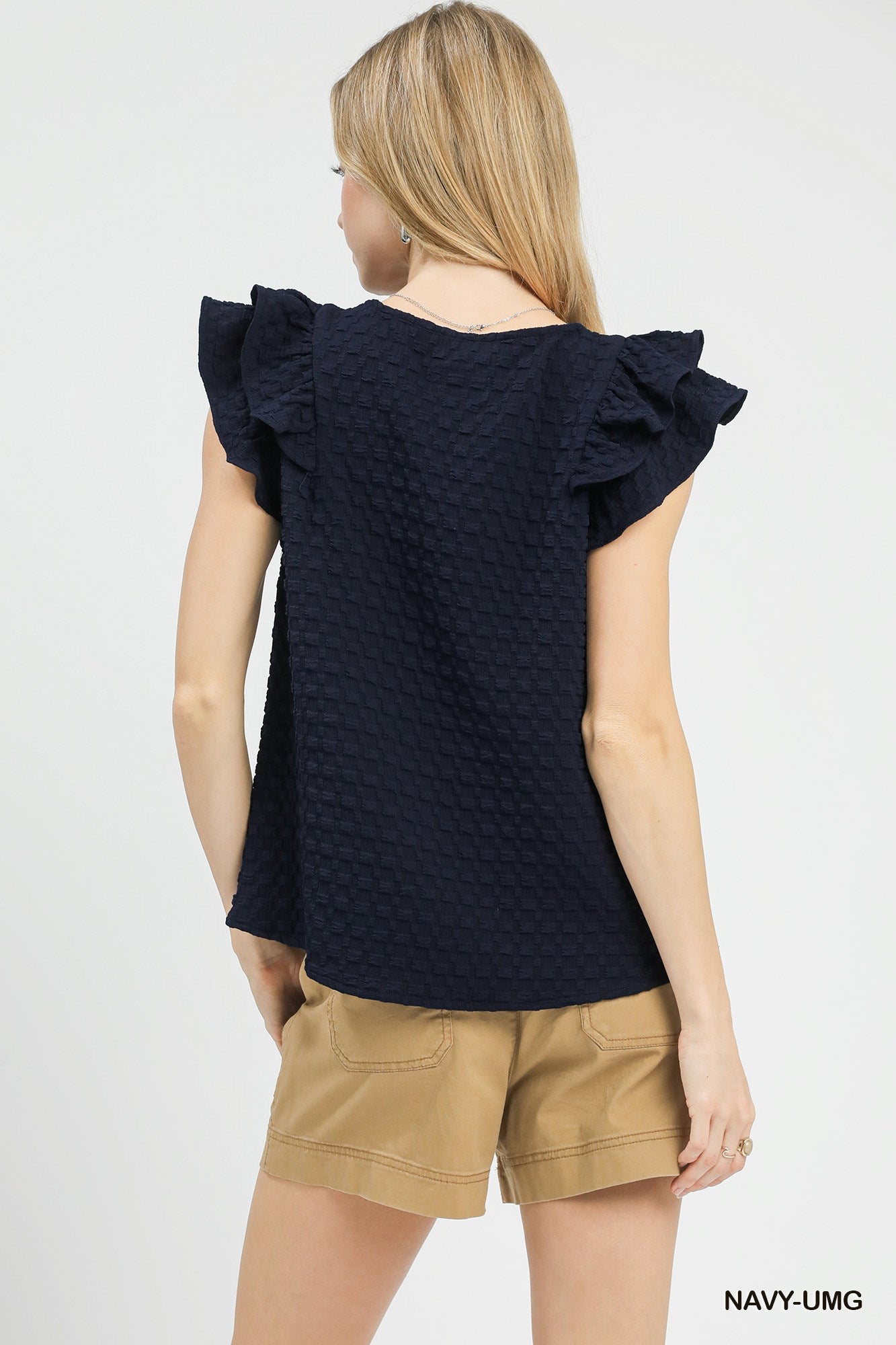 Jacquard Ruffle Top