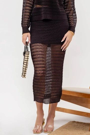 CROCHET MIDI SKIRT