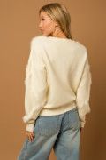 FUZZY DETAIL SWEATER