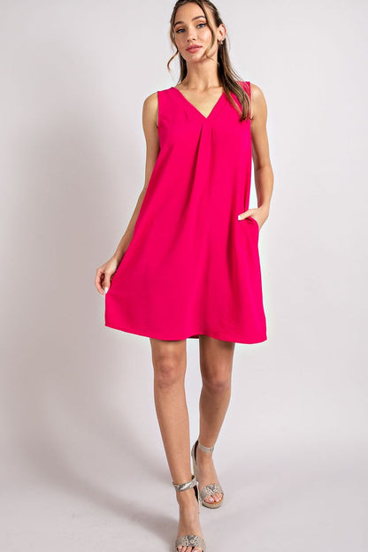 V-Neck Mini Dress