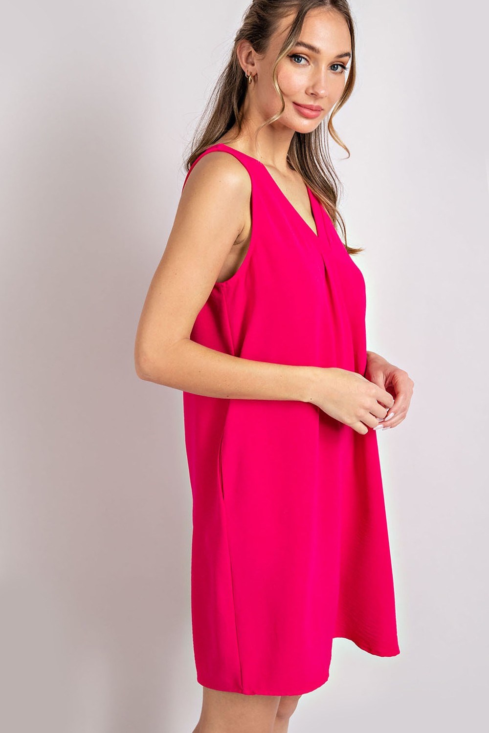 V-Neck Mini Dress