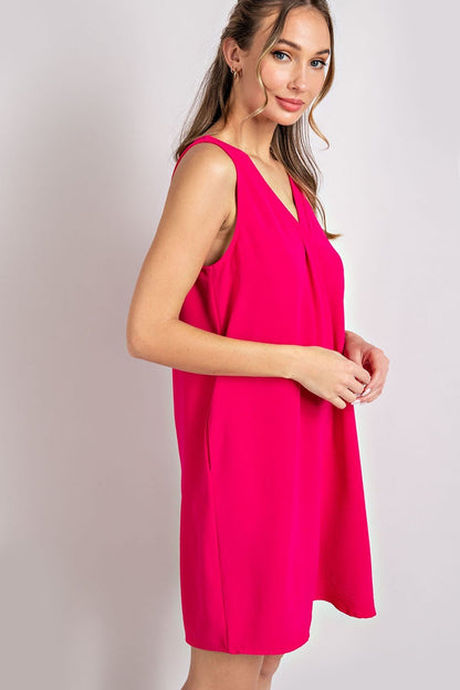 V-Neck Mini Dress