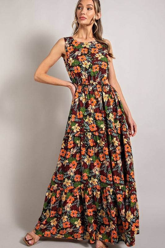Floral Tiered Maxi Dress