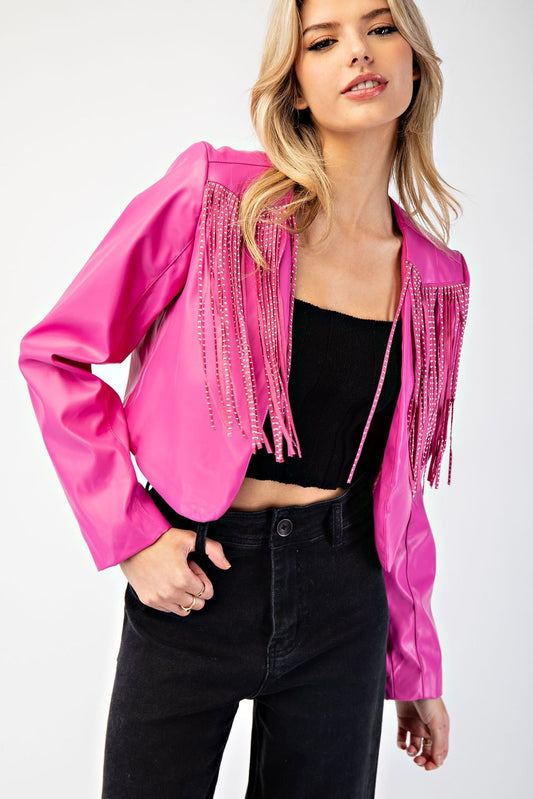 FRINGE LEATHER JACKET