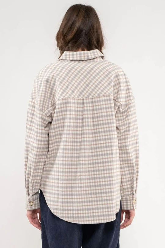 RELAXED PLAID SHACKET