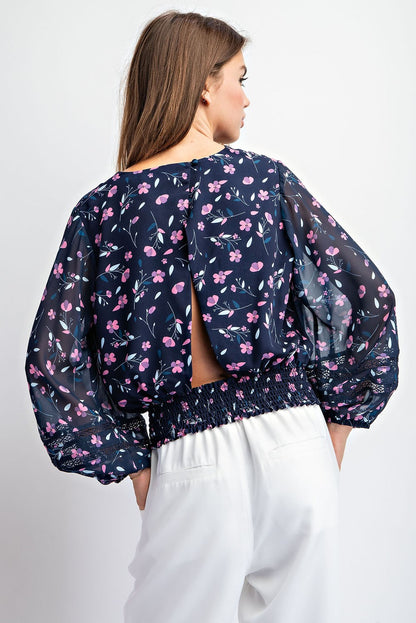 Blooming Keyhole Top