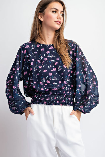Blooming Keyhole Top