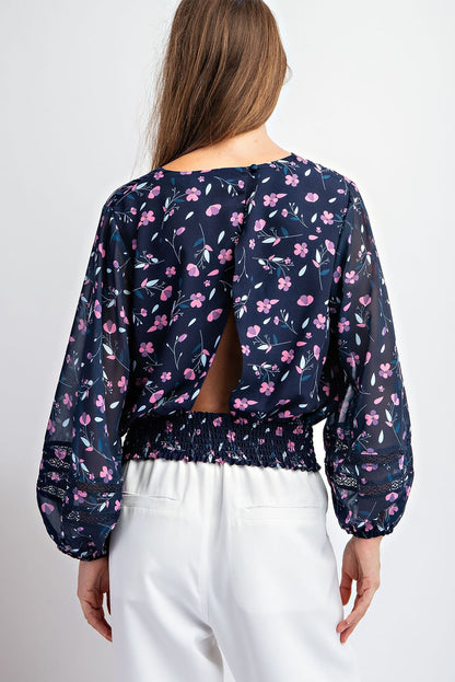 Garden Bloom Keyhole Blouse