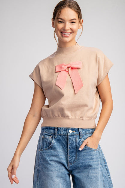 Pretty in Bows Mock Neck