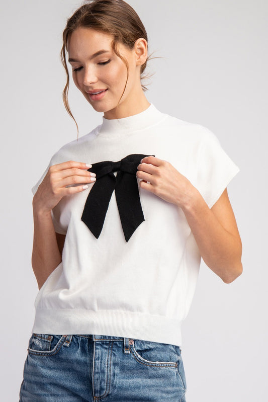 Pretty in Bows Mock Neck