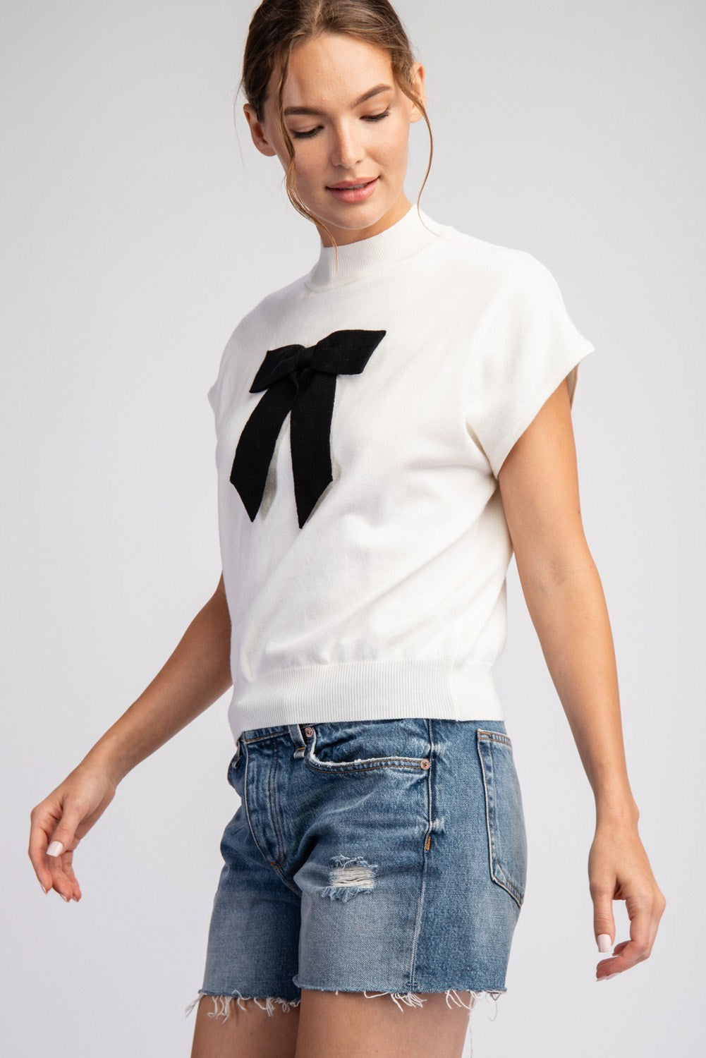 Pretty in Bows Mock Neck