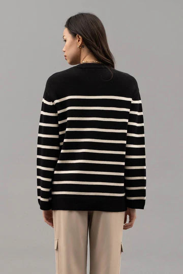 STRIPED KNIT SWEATER