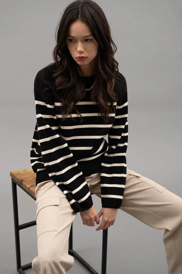 STRIPED KNIT SWEATER